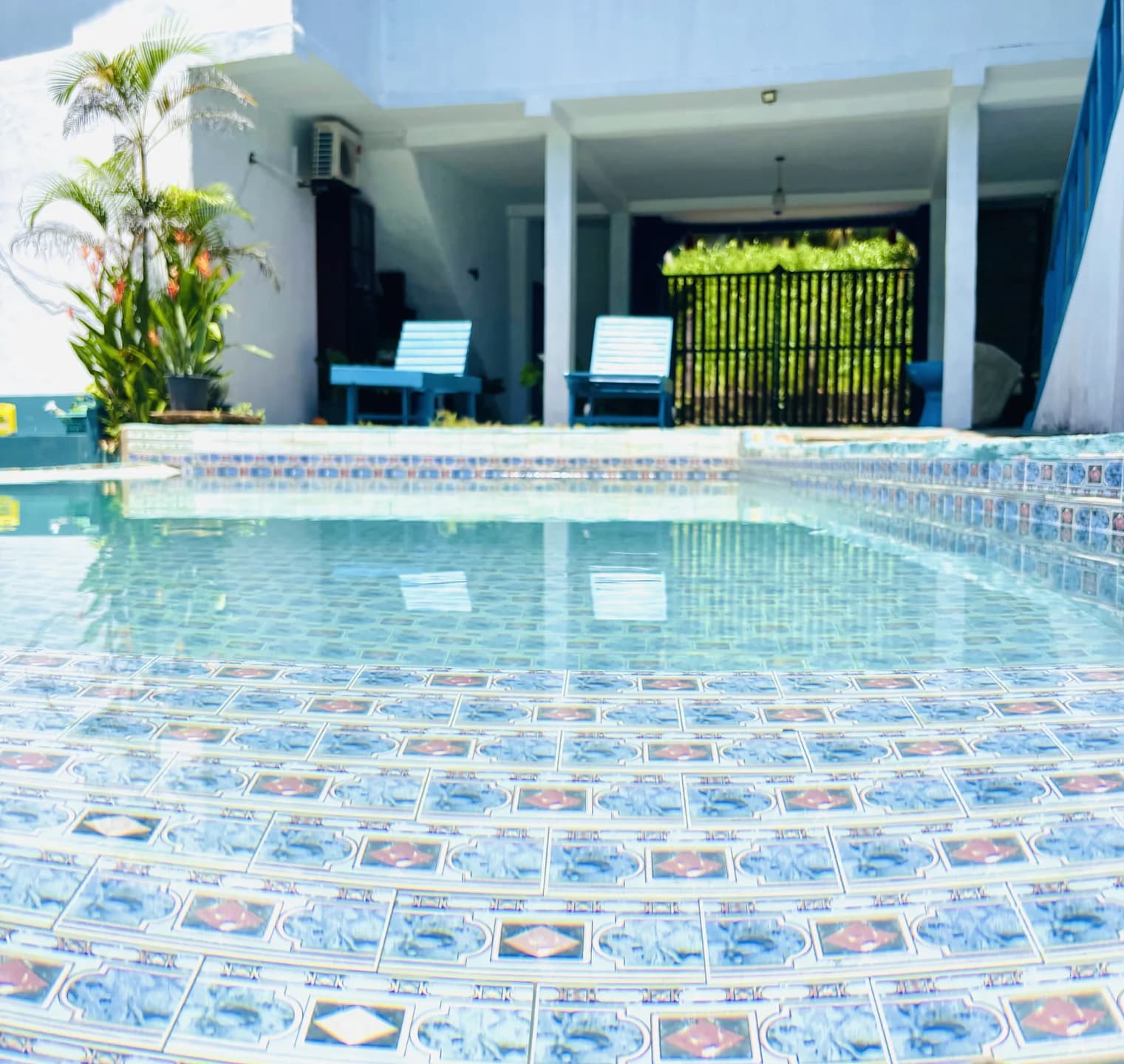 Serene private villa estate gardens and poolside cabana