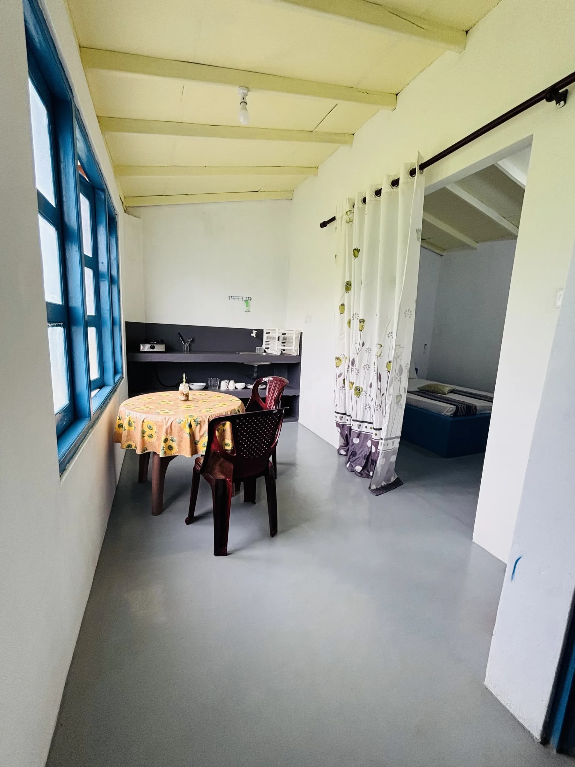 Room 1 air conditioned guest bedroom